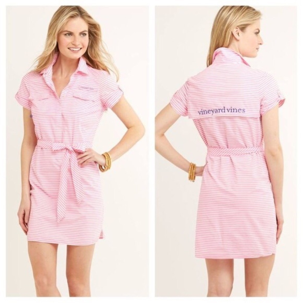 Marigot Performance Fish Shirt Dress Vineyard Vine